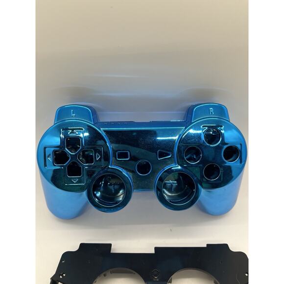 Blue Full Housing Shell Cover & Buttons Kit Replacement For PS3 - Picture 4 of 5